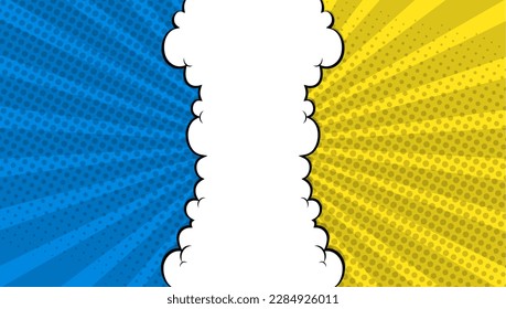 Caricatura vectorial versus fondo de lucha con nube