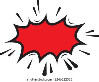 Vector comic explosion. Comic cartoon speech bubble for different emotions: Wow, Omg, Boom, Gtfo, Yeah, Damn, Wtf without text.