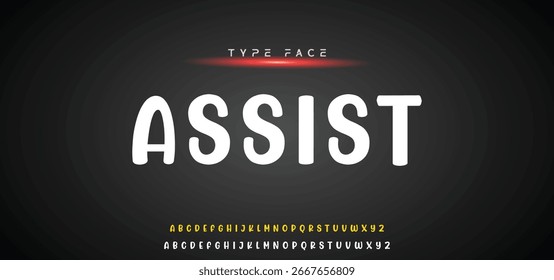 Vector Comic Font. Colorful Uppercase Alphabet. Bright Letters and Numbers set