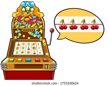 Vector comic illustration of casino game isolated on white background