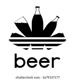 Vector Comic Illustration (Print) For a T-Shirt: BEER 