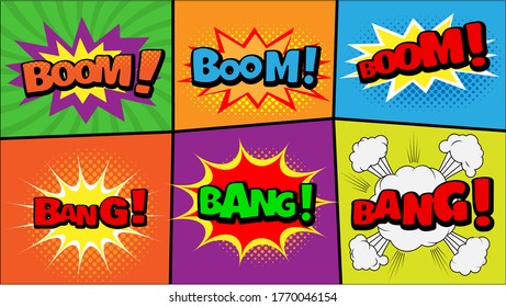 Comic Sound Effects Pop Art Vector Stock Vector (Royalty Free) 593335730