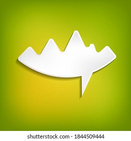 Vector comic speech bubble on color background. Isolated colorful banner, empty paper shape. Cartoon flat illustration for chat. Template frame. Hand draw style, dialog cloud.