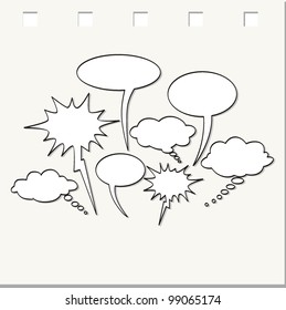 Vector comics speech bubbles