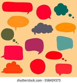 Vector comics speech bubbles illustration