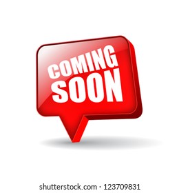 Vector coming soon bubble