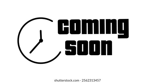 Vector of Coming Soon. Perfect for additional design, coming soon design, etc.coming soon isolated white background. 