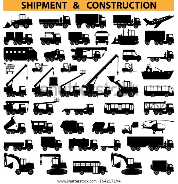 Vector commercial vehicles\
pictograms