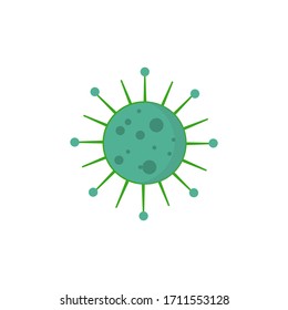 Vector common human virus or bacteria close up isolated on white background