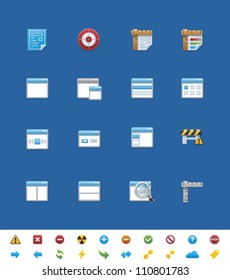 Vector common icon set  for web site administrator page