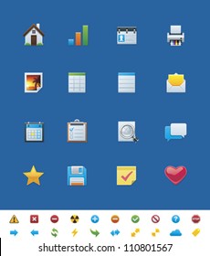 Vector common website icons for webmasters