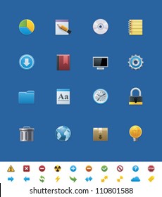 Vector common website icons for webmasters