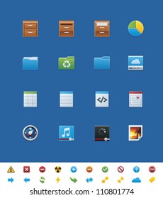 Vector common website icons for webmasters