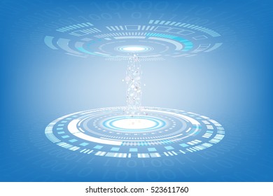 Vector communication concept for technology background