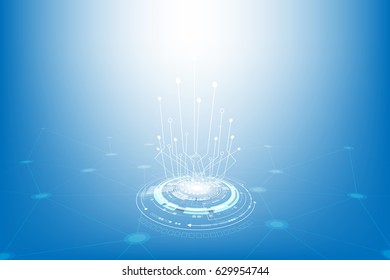 Vector communication concept for technology background