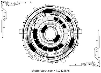 Vector communication concept for technology background