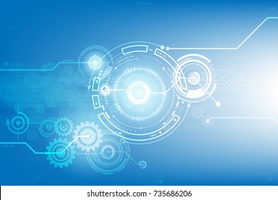 Vector communication concept for technology background