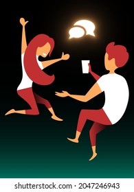 Vector communication in gradient style