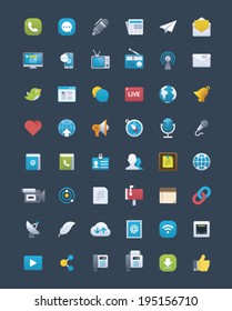 Vector communication icon set