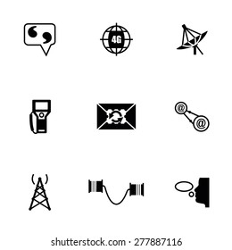 Vector Communication icon set on white background