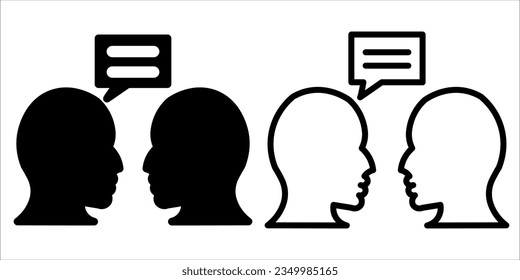 VEKTORKOMMUNIKATIONSSYMBOL IN DER STROKE- UND FILTERVERSION