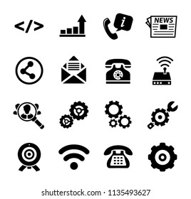 vector communication icons - computer network symbol - internet media connection