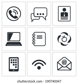 Vector Communication icons set