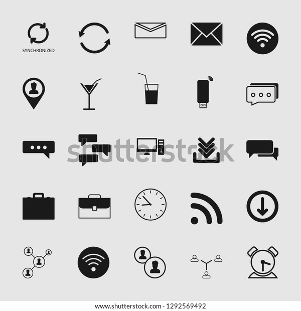 vector communication icons set\
