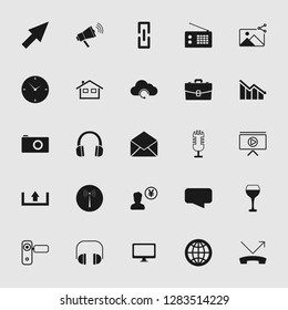 vector communication icons set - phone wireless network sign symbols, computer illustrations. web icons