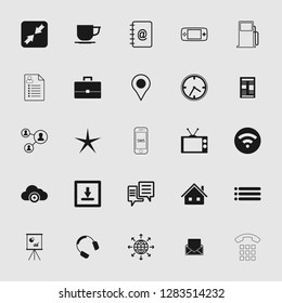 vector communication icons set - phone wireless network sign symbols, computer illustrations. web icons