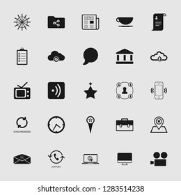 vector communication icons set - phone wireless network sign symbols, computer illustrations. web icons