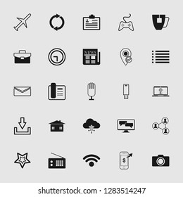 vector communication icons set - phone wireless network sign symbols, computer illustrations. web icons