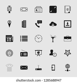 vector communication icons set - phone wireless network sign symbols, computer illustrations. web icons
