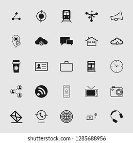 vector communication icons set - phone wireless network sign symbols, computer illustrations. web icons