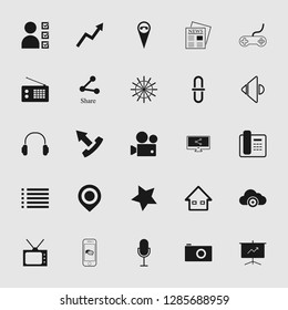 vector communication icons set - phone wireless network sign symbols, computer illustrations. web icons