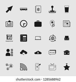 vector communication icons set - phone wireless network sign symbols, computer illustrations. web icons