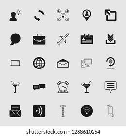 vector communication icons set - phone wireless network sign symbols, computer illustrations. web icons