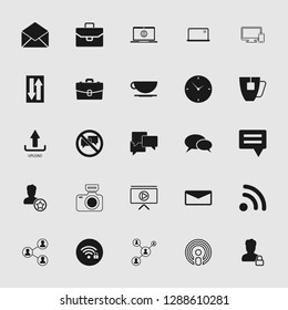 vector communication icons set - phone wireless network sign symbols, computer illustrations. web icons