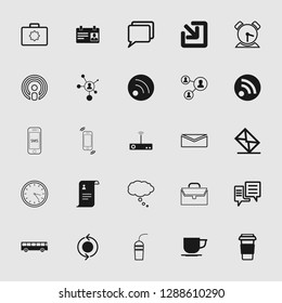 vector communication icons set - phone wireless network sign symbols, computer illustrations. web icons