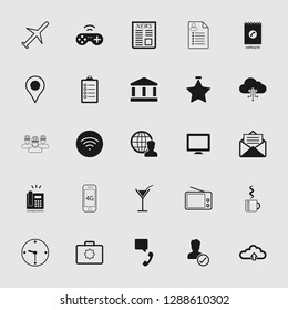 vector communication icons set - phone wireless network sign symbols, computer illustrations. web icons