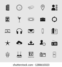 vector communication icons set - phone wireless network sign symbols, computer illustrations. web icons