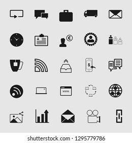 vector communication icons set - phone wireless network sign symbols, computer illustrations. web icons