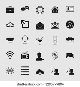 vector communication icons set - phone wireless network sign symbols, computer illustrations. web icons