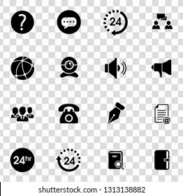 vector communication icons set - phone wireless network sign symbols, computer illustrations. web icons