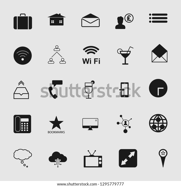 vector communication
icons set - phone wireless network sign symbols, computer
illustrations. web
icons