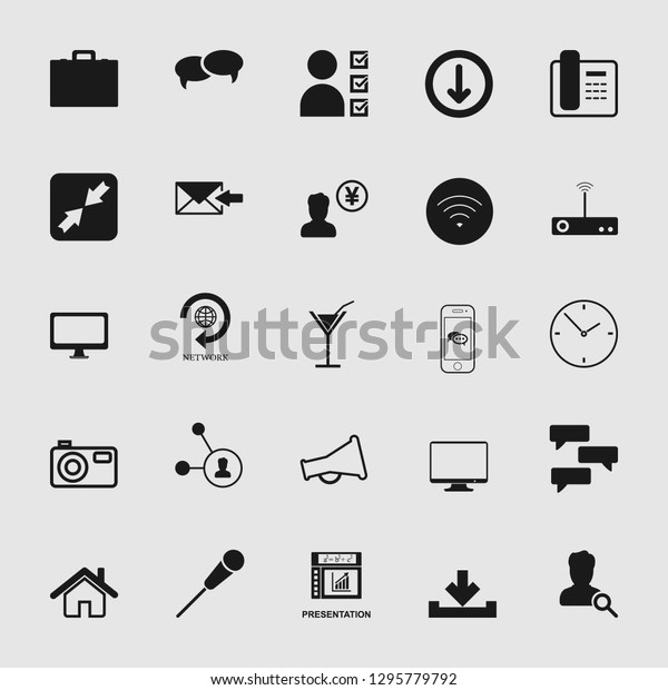 vector communication
icons set - phone wireless network sign symbols, computer
illustrations. web
icons