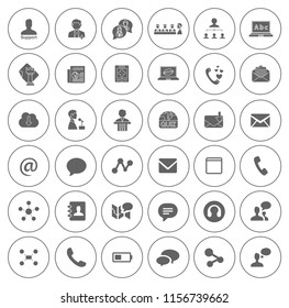vector Communication icons set - social media and web network, computer sign and symbols