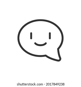 Vector communication line icon. Symbol in trendy outline style. Vector illustration isolated on a white background.