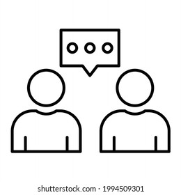 Vector Communication Outline Icon Design

