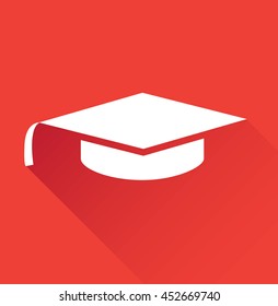 Vector communications icons. Graduate hat icon